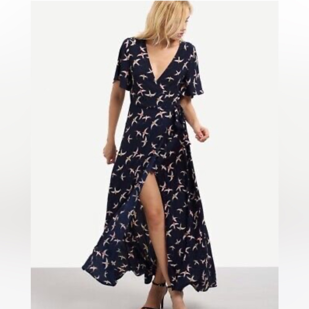 Swallow Bird Wrap Dress